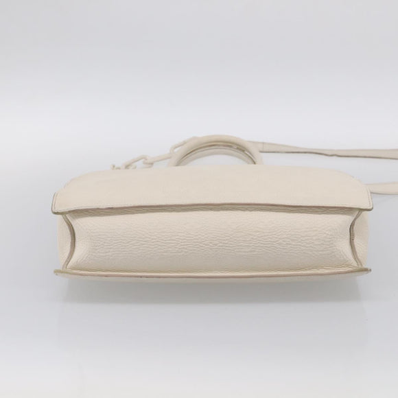 LOUIS VUITTON Taurillon Clemence Monogram Sac Plat White M53265 LV Auth bs37772