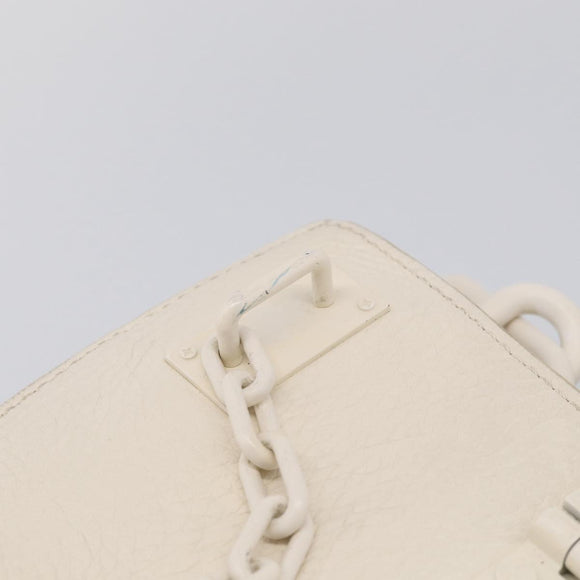LOUIS VUITTON Taurillon Clemence Monogram Sac Plat White M53265 LV Auth bs37772