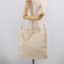 LOUIS VUITTON Taurillon Clemence Monogram Sac Plat White M53265 LV Auth bs37772-28