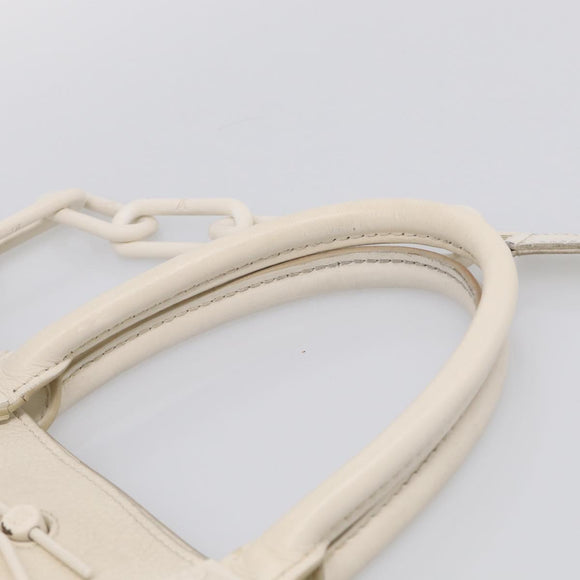 LOUIS VUITTON Taurillon Clemence Monogram Sac Plat White M53265 LV Auth bs37772