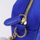 Stella McCartney Stella Star Chain Shoulder Bag Satin Blue Gold Auth bs37773A-17