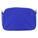 Stella McCartney Stella Star Chain Shoulder Bag Satin Blue Gold Auth bs37773A-3