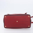 Saint Laurent Muse to Hand Bag Leather 2way Red Gold Tone 229680 Auth bs37774-11