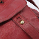 Saint Laurent Muse to Hand Bag Leather 2way Red Gold Tone 229680 Auth bs37774-18