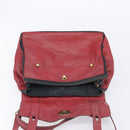 Saint Laurent Muse to Hand Bag Leather 2way Red Gold Tone 229680 Auth bs37774-19