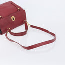 Saint Laurent Muse to Hand Bag Leather 2way Red Gold Tone 229680 Auth bs37774-9