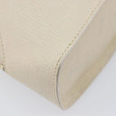 LOEWE Tote Bag Leather White Gold Tone Auth bs37777-14