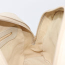 LOEWE Tote Bag Leather White Gold Tone Auth bs37777-21