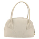 LOEWE Tote Bag Leather White Gold Tone Auth bs37777-3