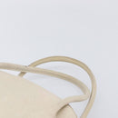 LOEWE Tote Bag Leather White Gold Tone Auth bs37777-8