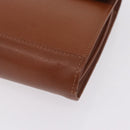 Saint Laurent Hand Bag Leather Brown Gold Tone Auth bs37778-11