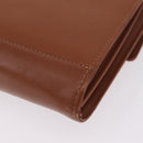 Saint Laurent Hand Bag Leather Brown Gold Tone Auth bs37778-13