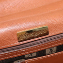 Saint Laurent Hand Bag Leather Brown Gold Tone Auth bs37778-18