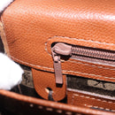 Saint Laurent Hand Bag Leather Brown Gold Tone Auth bs37778-25