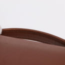 Saint Laurent Hand Bag Leather Brown Gold Tone Auth bs37778-8