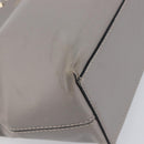 Valentino Studs Tote Bag Leather Gray Gold Tone Auth bs37779-12