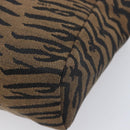 FENDI Hand Bag Canvas Brown Silver Auth bs37781A-12
