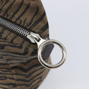 FENDI Hand Bag Canvas Brown Silver Auth bs37781A-14