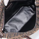 FENDI Hand Bag Canvas Brown Silver Auth bs37781A-16