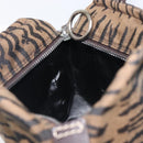 FENDI Hand Bag Canvas Brown Silver Auth bs37781A-17