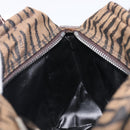 FENDI Hand Bag Canvas Brown Silver Auth bs37781A-18