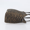 FENDI Hand Bag Canvas Brown Silver Auth bs37781A-4