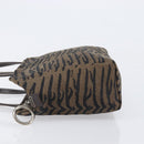FENDI Hand Bag Canvas Brown Silver Auth bs37781A-5