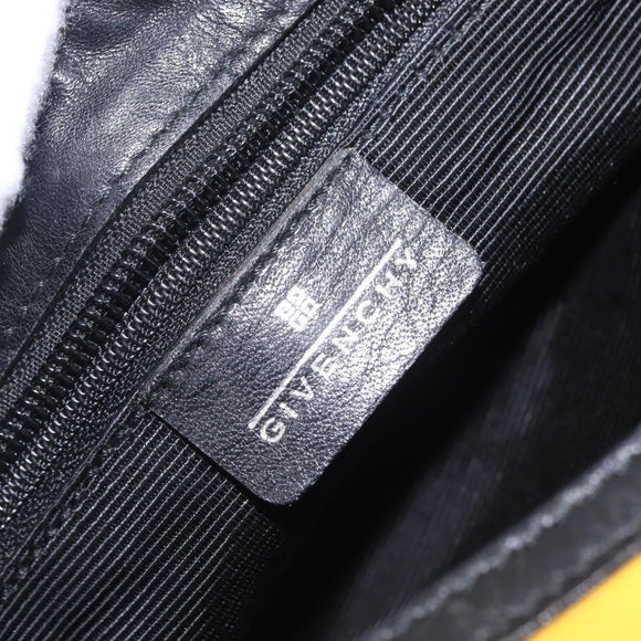 GIVENCHY Shoulder Bag Nylon Yellow Silver Auth bs37783