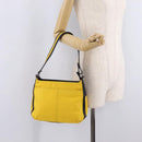 GIVENCHY Shoulder Bag Nylon Yellow Silver Auth bs37783-23