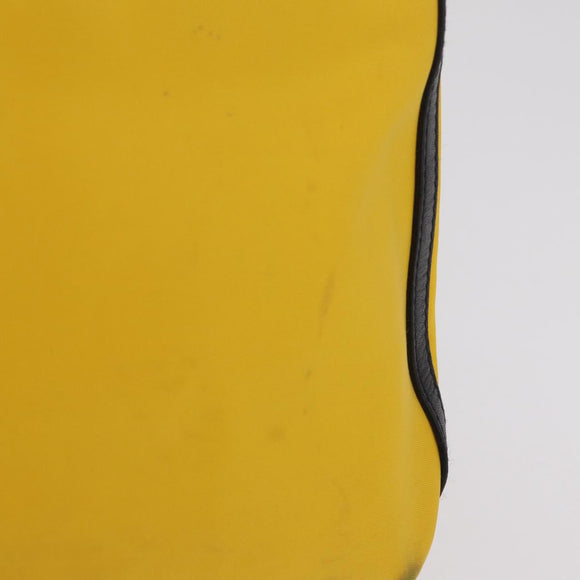 GIVENCHY Shoulder Bag Nylon Yellow Silver Auth bs37783