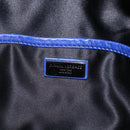 Gianni Versace Shoulder Bag Leather Blue Silver Auth bs37784A-19