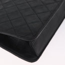 CHANEL Matelasse Chain Shoulder Bag Lamb Skin Black Gold Tone CC Auth bs37785-12
