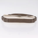 LOEWE Shoulder Bag Canvas White Silver Auth bs37789A-10