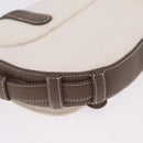 LOEWE Shoulder Bag Canvas White Silver Auth bs37789A-13