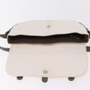 LOEWE Shoulder Bag Canvas White Silver Auth bs37789A-17