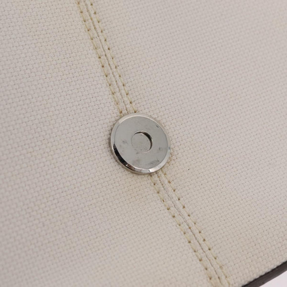 LOEWE Shoulder Bag Canvas White Silver Auth bs37789A