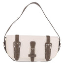 LOEWE Shoulder Bag Canvas White Silver Auth bs37789A-2