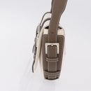 LOEWE Shoulder Bag Canvas White Silver Auth bs37789A-5