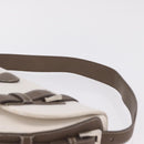 LOEWE Shoulder Bag Canvas White Silver Auth bs37789A-9