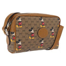 GUCCI x Disney MicroGG Mickey Mouse Shoulder Bag PVC Beige Gold Auth bs37790-1