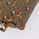 GUCCI x Disney MicroGG Mickey Mouse Shoulder Bag PVC Beige Gold Auth bs37790-12
