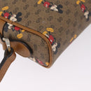 GUCCI x Disney MicroGG Mickey Mouse Shoulder Bag PVC Beige Gold Auth bs37790-14