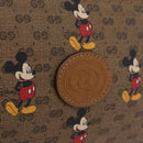 GUCCI x Disney MicroGG Mickey Mouse Shoulder Bag PVC Beige Gold Auth bs37790-17