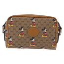 GUCCI x Disney MicroGG Mickey Mouse Shoulder Bag PVC Beige Gold Auth bs37790-2