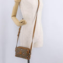GUCCI x Disney MicroGG Mickey Mouse Shoulder Bag PVC Beige Gold Auth bs37790-24