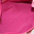 Salvatore Ferragamo Vala Tote Bag Patent Pink Gold Tone Auth bs37792-21