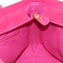 Salvatore Ferragamo Vala Tote Bag Patent Pink Gold Tone Auth bs37792-22