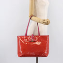 Salvatore Ferragamo Vala Tote Bag Patent Pink Gold Tone Auth bs37792-27