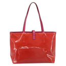 Salvatore Ferragamo Vala Tote Bag Patent Pink Gold Tone Auth bs37792-3