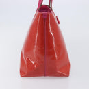 Salvatore Ferragamo Vala Tote Bag Patent Pink Gold Tone Auth bs37792-6